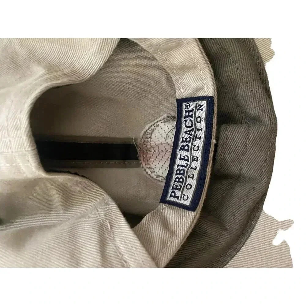 Pebble Beach Khaki Pleasant Valley Golf Cours Adjustable Ahead Golf Hat